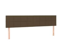 Vidaxl cabeceros 2 unidades de tela marrón oscuro 80x5x78/88 cm