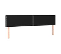 vidaXL Cabeceros tela negro 160x5x78/88 cm
