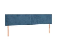 Vidaxl cabeceros 2 unidades de terciopelo azul oscuro 100x5x78/88 cm