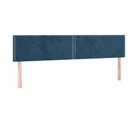 Vidaxl cabeceros 2 unidades de terciopelo azul oscuro 100x5x78/88 cm