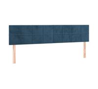 Vidaxl cabeceros 2 unidades de terciopelo azul oscuro 80x5x78/88 cm