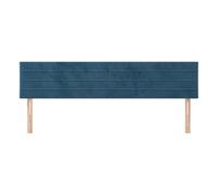 Vidaxl cabeceros 2 unidades de terciopelo azul oscuro 90x5x78/88 cm