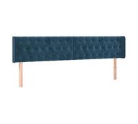Vidaxl cabeceros 2 unidades de terciopelo azul oscuro 90x7x78/88 cm