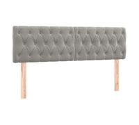 Vidaxl cabeceros 2 unidades de terciopelo gris claro 80x7x78/88 cm