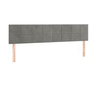 Vidaxl cabeceros 2 unidades de terciopelo gris claro 90x5x78/88 cm
