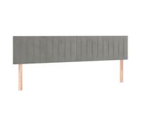 Vidaxl cabeceros 2 unidades de terciopelo gris claro 90x5x78/88 cm