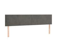 Vidaxl cabeceros 2 unidades de terciopelo gris oscuro 100x5x78/88 cm