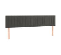 Vidaxl cabeceros 2 unidades de terciopelo gris oscuro 90x5x78/88 cm