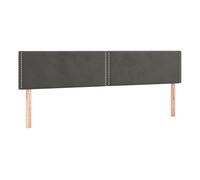 Vidaxl cabeceros 2 unidades de terciopelo gris oscuro 90x5x78/88 cm