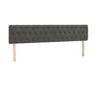 Vidaxl cabeceros 2 unidades de terciopelo gris oscuro 90x7x78/88 cm