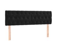 Vidaxl cabeceros 2 unidades de terciopelo negro 80x7x78/88 cm