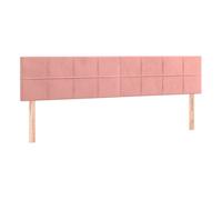 Vidaxl cabeceros 2 unidades de terciopelo rosa 100x5x78/88 cm