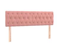 Vidaxl cabeceros 2 unidades de terciopelo rosa 72x7x78/88 cm