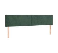 Vidaxl cabeceros 2 unidades de terciopelo verde oscuro 80x5x78/88 cm