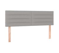 Vidaxl cabeceros 2 unidades tela gris claro 72x5x78/88 cm