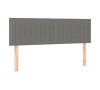Vidaxl cabeceros 2 unidades tela gris oscuro 72x5x78/88 cm