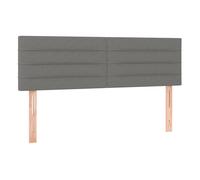 Vidaxl cabeceros 2 unidades tela gris oscuro 72x5x78/88 cm