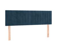 Vidaxl cabeceros 2 unidades terciopelo azul oscuro 72x5x78/88 cm