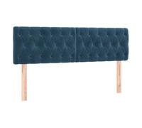 Vidaxl cabeceros 2 unidades terciopelo azul oscuro 72x7x78/88 cm