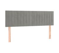 Vidaxl cabeceros 2 unidades terciopelo gris claro 72x5x78/88 cm