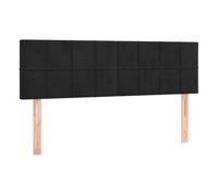 Vidaxl cabeceros 2 unidades terciopelo negro 72x5x78/88 cm