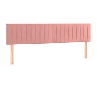 vidaXL Cabecero de cama tapizado de terciopelo rosa acolchado antimancha 160x5x78/88 cm
