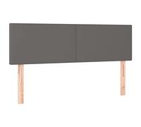 vidaXL Cabeceros Cuero sintético Gris 144x5x78/88 cm