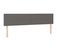 vidaXL Cabeceros Cuero sintético Gris 160x5x78/88 cm