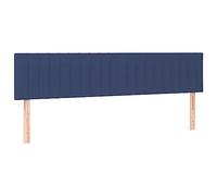vidaXL Cabeceros Tapizado Dormitorio Cama Antimancha Protector Acolchado Cubierto Elástico Prueba Polvo Funda de Tela Azul 200x5x78/88 cm