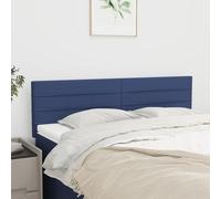 vidaXL Cabeceros tela azul 144x5x78/88 cm