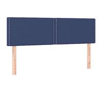 vidaXL Cabeceros Tela Azul 144x5x78/88 cm
