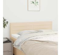 vidaXL Cabeceros tapizados 2x cama crema 72x5x78/88 cm antimancha acolchados funda elástica