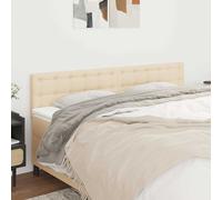 vidaXL Cabeceros tela crema 200x5x78/88 cm