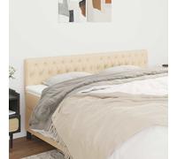 vidaXL Cabeceros tela crema 200x7x78/88 cm