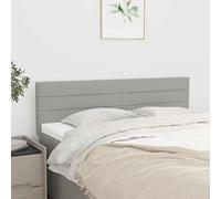 Vidaxl cabeceros 2 unidades tela gris claro 72x5x78/88 cm