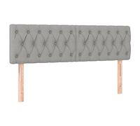 vidaXL Cabeceros Tela Gris Claro 144x7x78/88 cm
