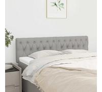 vidaXL Cabeceros tela gris claro 144x7x78/88 cm