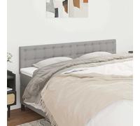 vidaXL Cabeceros tela gris claro 200x5x78/88 cm