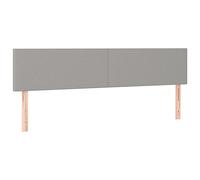 vidaXL Cabeceros Tela Gris Claro 200x5x78/88 cm