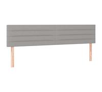 vidaXL Cabeceros Tela Gris Claro 200x5x78/88 cm