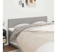 vidaXL Cabeceros tela gris claro 200x5x78/88 cm