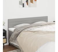 Vidaxl cabeceros 2 unidades de tela gris claro 100x5x78/88 cm