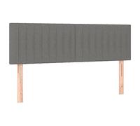 vidaXL Cabeceros Tela Gris Oscuro 144x5x78/88 cm