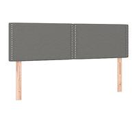 vidaXL Cabeceros Tela Gris Oscuro 144x5x78/88 cm