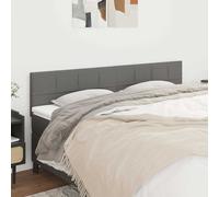 Vidaxl cabeceros 2 unidades de tela gris oscuro 100x5x78/88 cm