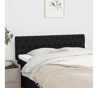 vidaXL Cabeceros tela negro 144x7x78/88 cm