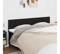 vidaXL Cabeceros tela negro 200x5x78/88 cm