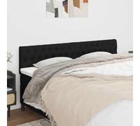 vidaXL Cabeceros tela negro 200x7x78/88 cm