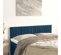 vidaXL Cabeceros terciopelo azul oscuro 144x5x78/88 cm
