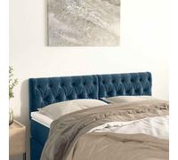 Vidaxl cabeceros 2 unidades terciopelo azul oscuro 72x7x78/88 cm